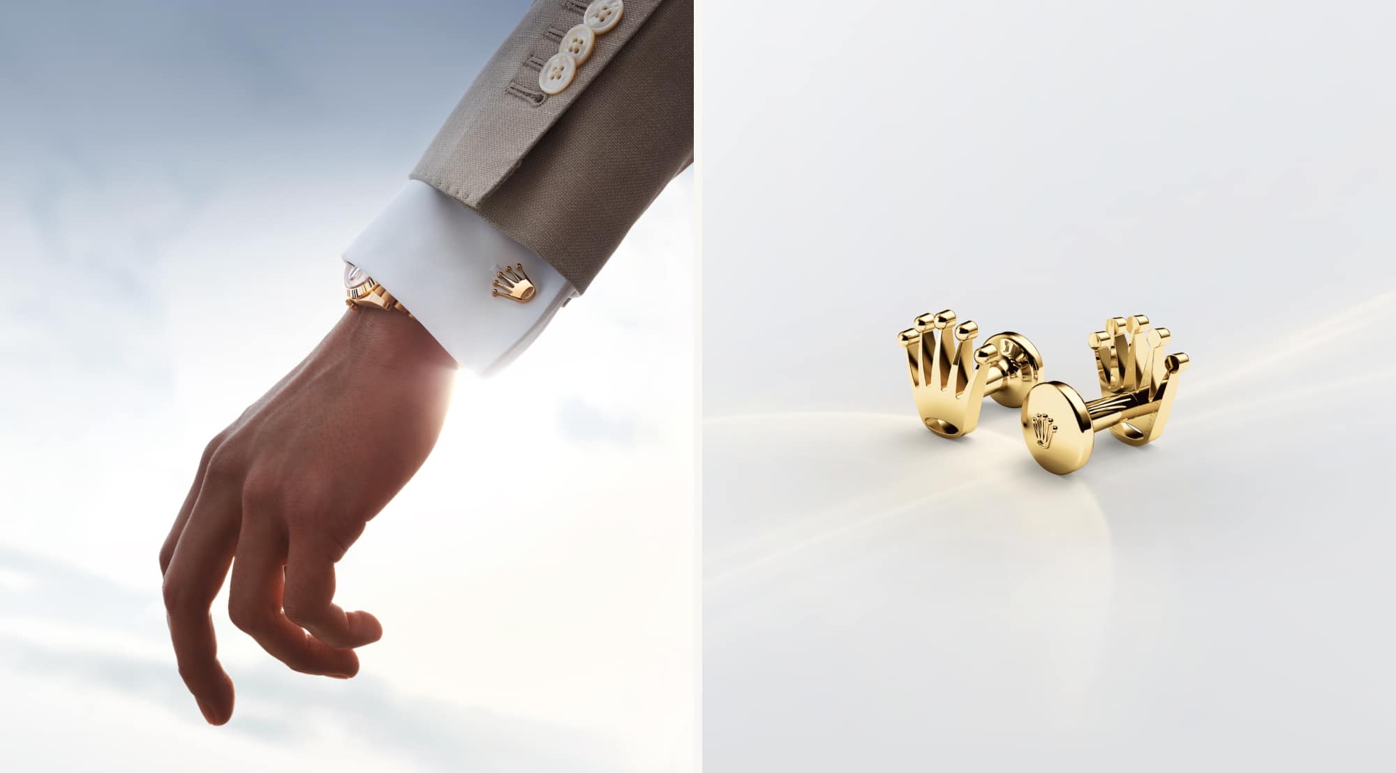 Rolex Accessoires – Juwelier Weinmayr – Manschettenknöpfe Krone