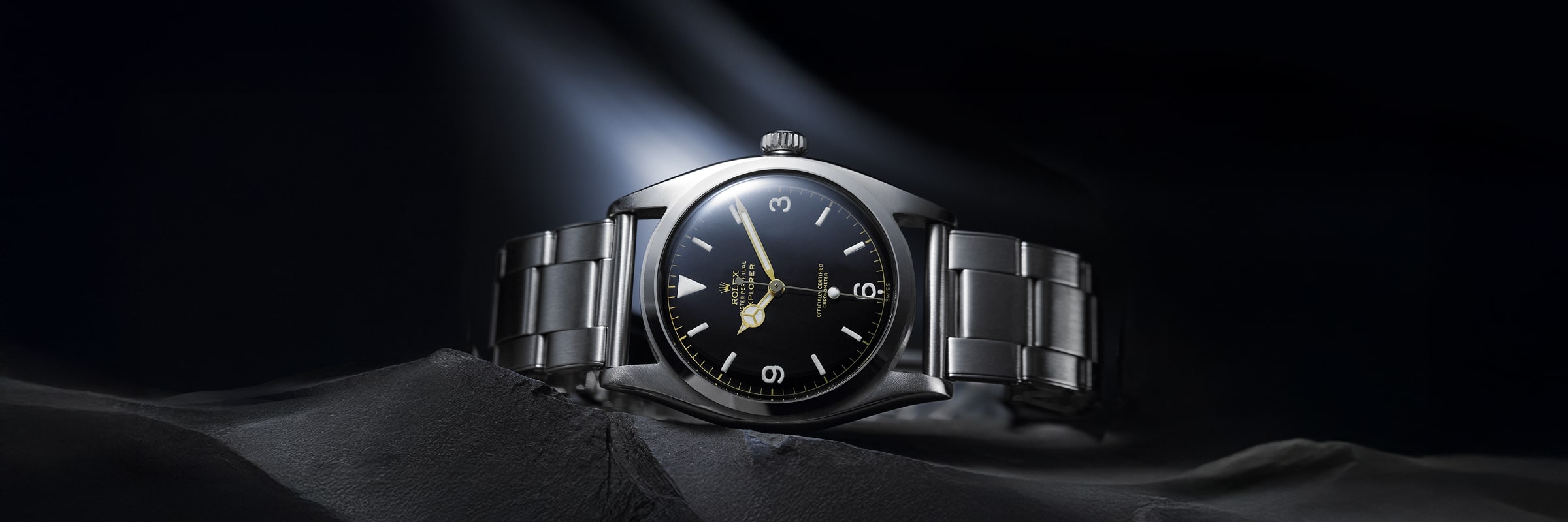 Explorer Certified Pre-Owned mit 39 mm von 2019 – Die Explorer – Symbol für die privilegierte Beziehung, die Rolex schon immer mit der Welt der Erforschung und Entdeckung verband.