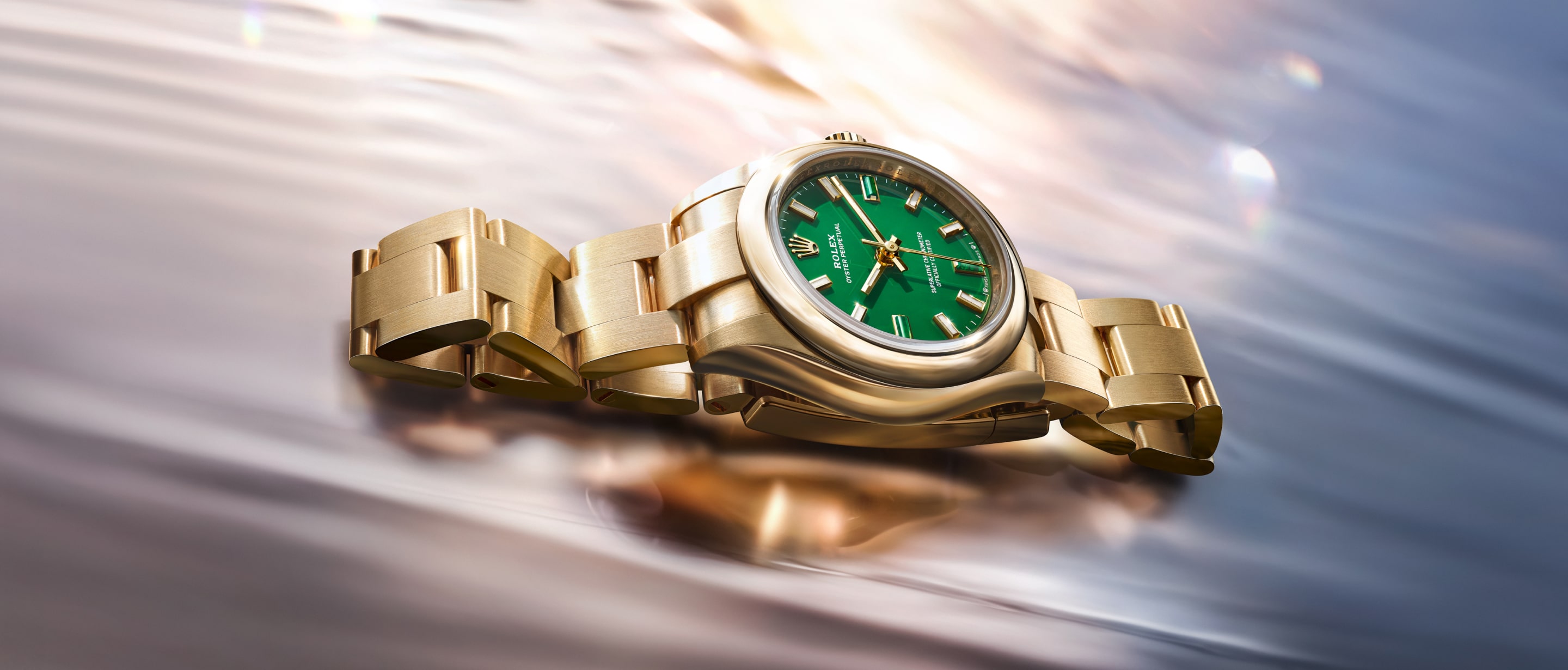 Neue Rolex Oyster Perpetual 28 und 34 Modelle 2026 – Juwelier Weinmayr – Indizes aus Naturstein