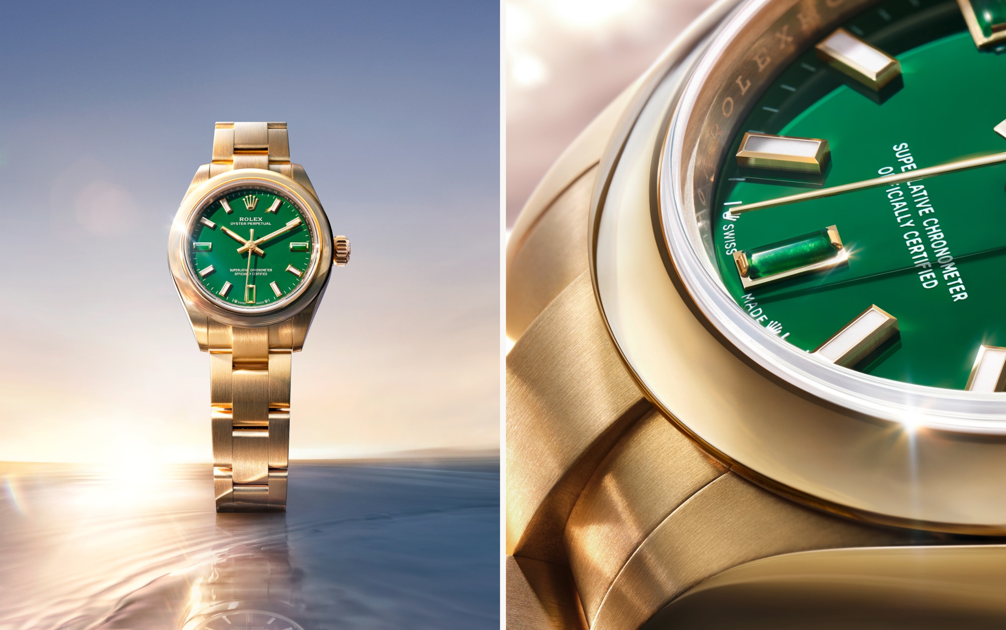 Neue Rolex Oyster Perpetual 28 und 34 Modelle 2026 – Juwelier Weinmayr – Satiniertes Finish