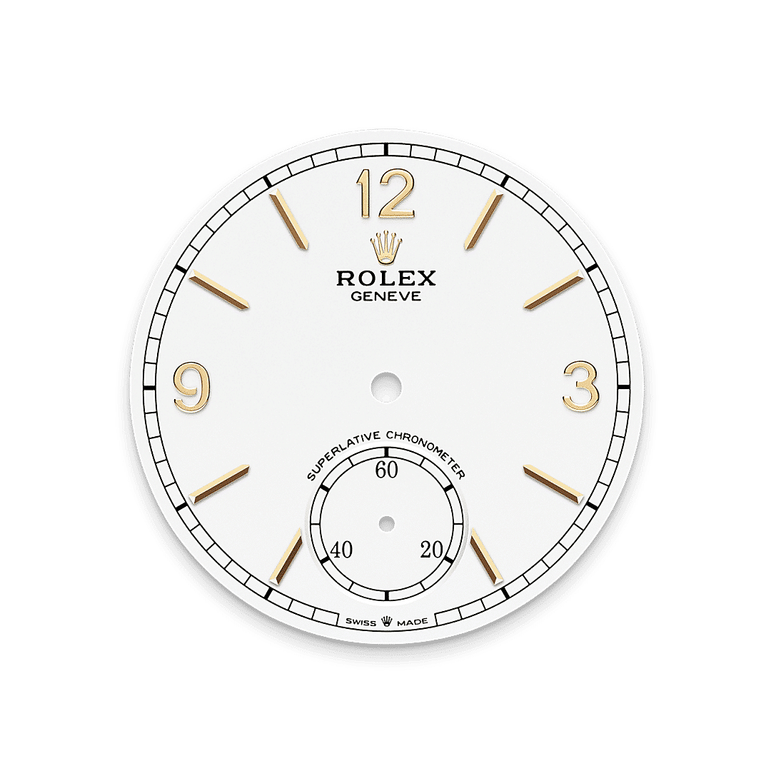 Rolex 1908 in 18 Karat Gelbgold, M52508-0008 – Juwelier Weinmayr – Tiefweißes Zifferblatt
