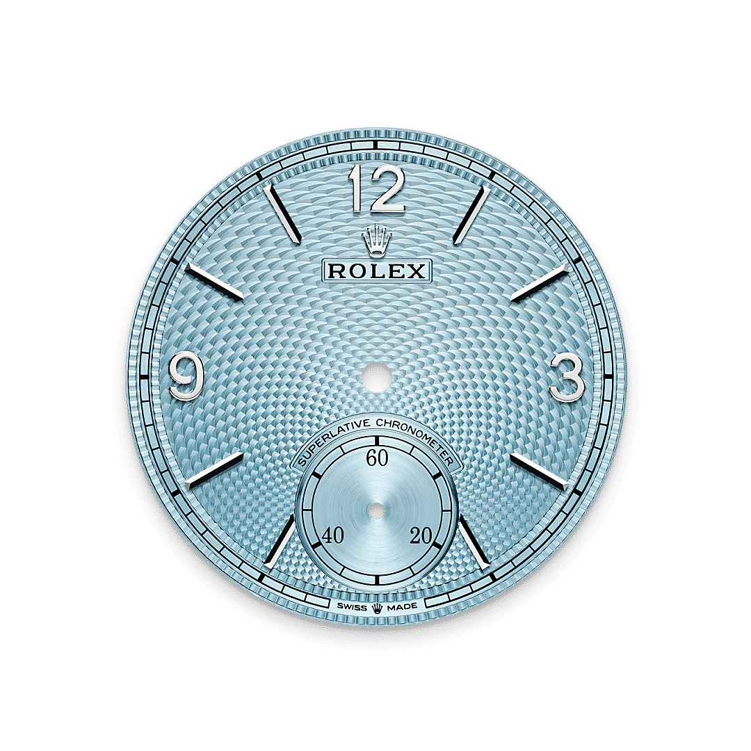 Rolex 1908 in Platin, M52506-0003 – Juwelier Weinmayr – Eisblaues Zifferblatt