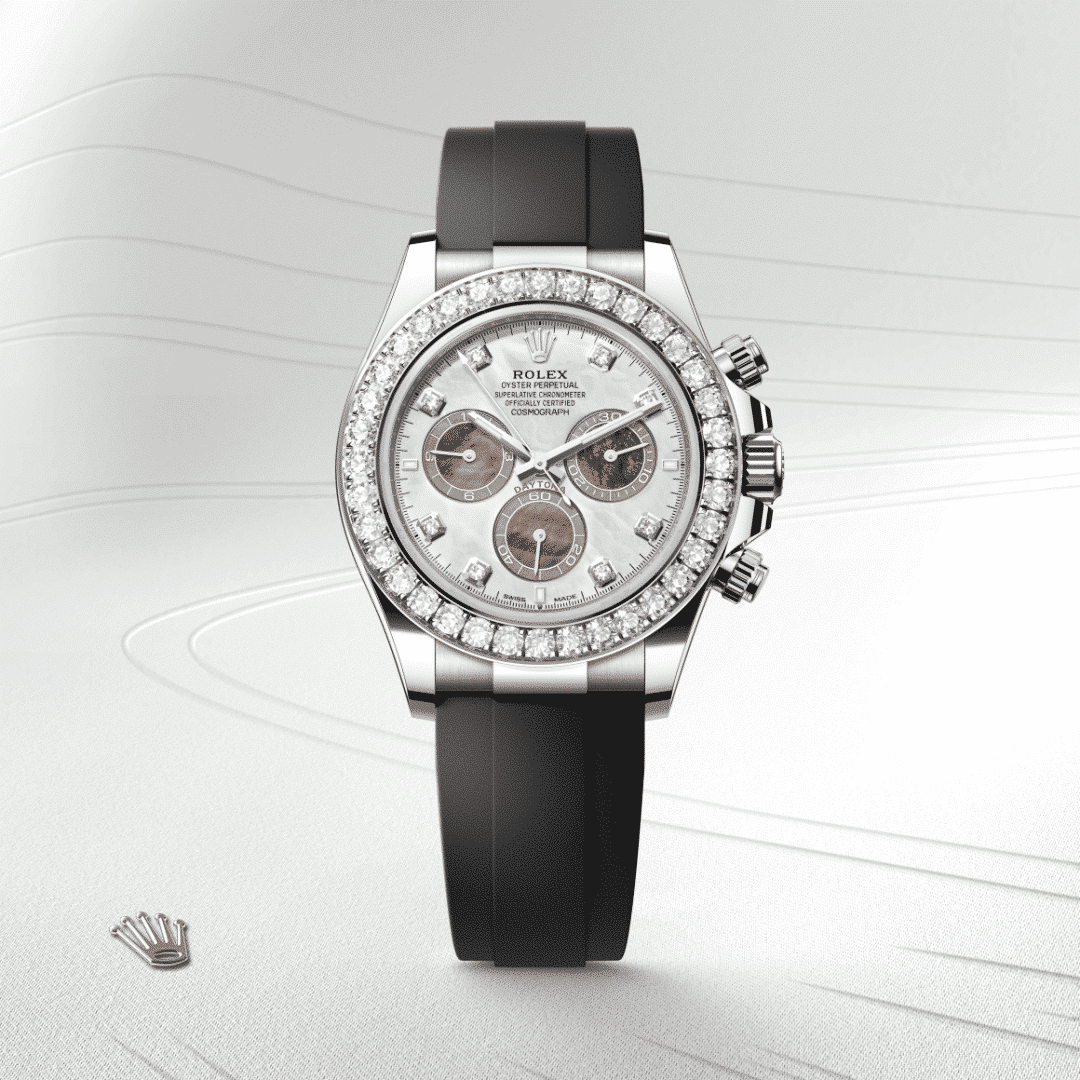 Rolex Cosmograph Daytona in 18 Karat Weißgold mit Diamanten, M126589RBR-0001 – Juwelier Weinmayr – Galerie 1