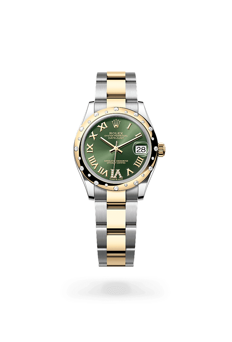 Rolex Datejust 31 in Edelstahl Oystersteel und Gelbgold mit Diamanten, M278343RBR-0015 – Juwelier Weinmayr