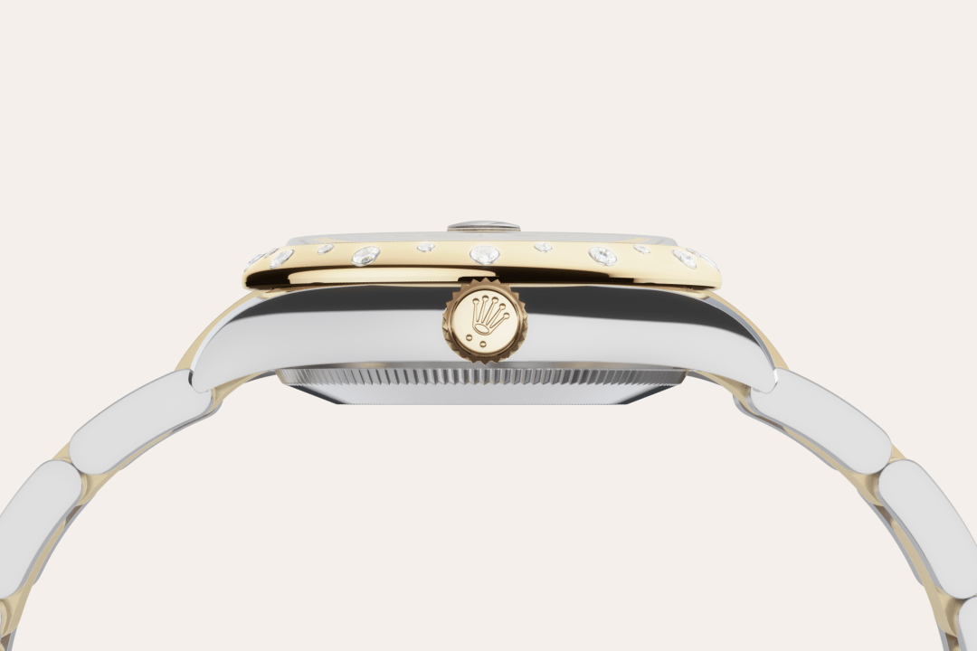 Rolex Datejust 31 in Edelstahl Oystersteel und Gelbgold mit Diamanten, M278343RBR-0015 – Juwelier Weinmayr – Rolesor gelb