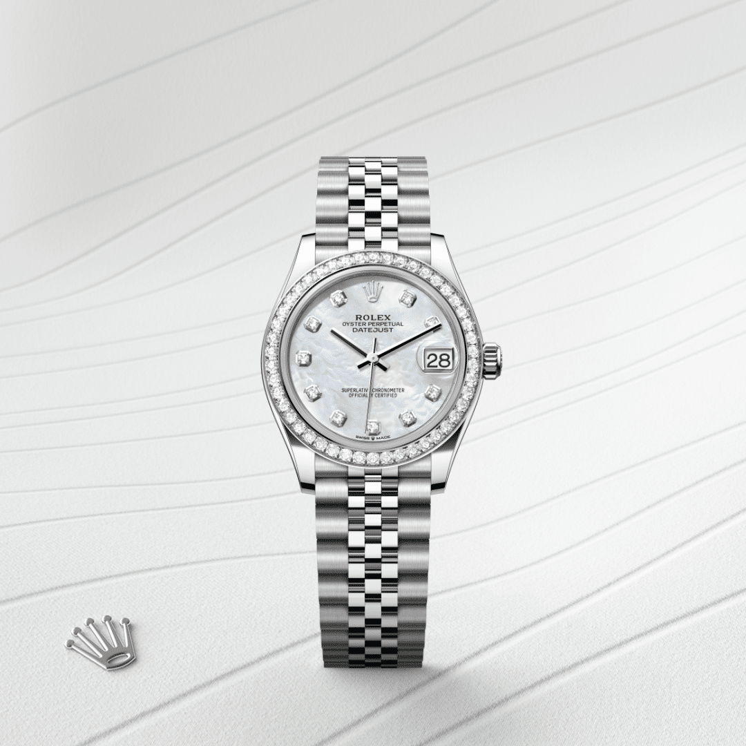 Rolex Datejust 31 in Edelstahl Oystersteel und Weißgold mit Diamanten, M278384RBR-0008 – Juwelier Weinmayr – Galerie 1