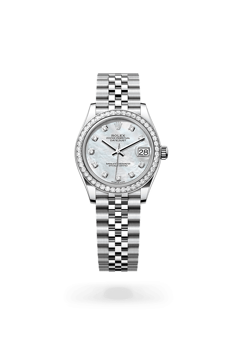 Rolex Datejust 31 in Edelstahl Oystersteel und Weißgold mit Diamanten, M278384RBR-0008 – Juwelier Weinmayr