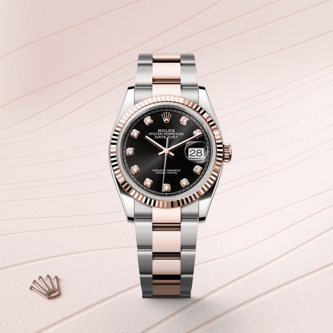 Rolex Datejust 36 in Edelstahl Oystersteel und Everose-Gold mit Diamanten, M126231-0020 – Juwelier Weinmayr – Galerie 1