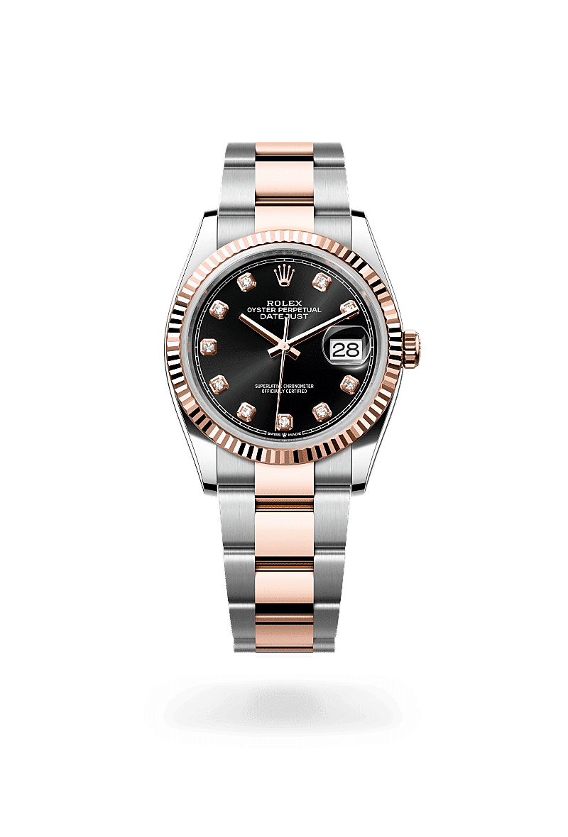 Rolex Datejust 36 in Edelstahl Oystersteel und Everose-Gold mit Diamanten, M126231-0020 – Juwelier Weinmayr