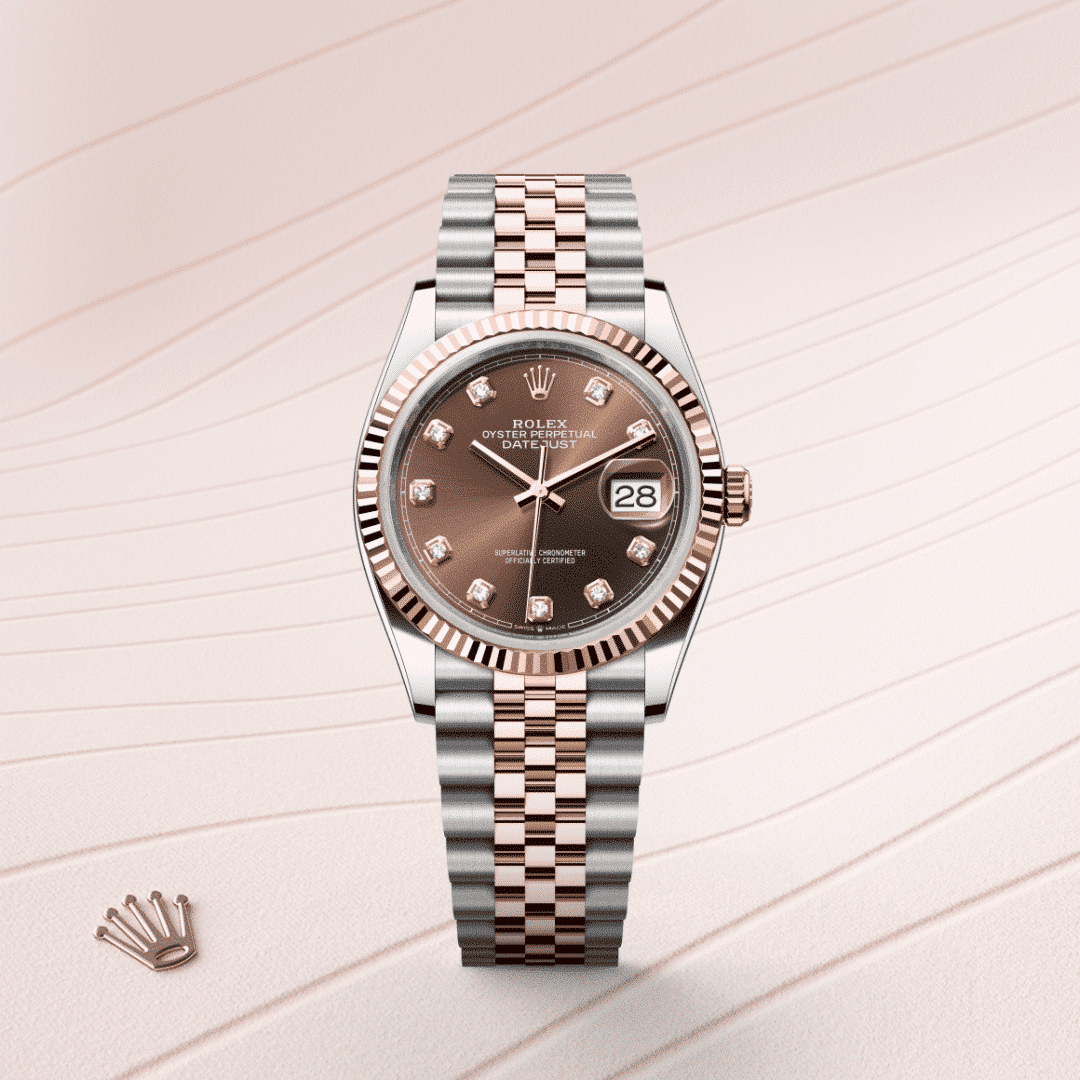 Rolex Datejust 36 in Edelstahl Oystersteel und Everose-Gold mit Diamanten, M126231-0053 – Juwelier Weinmayr – Galerie 1
