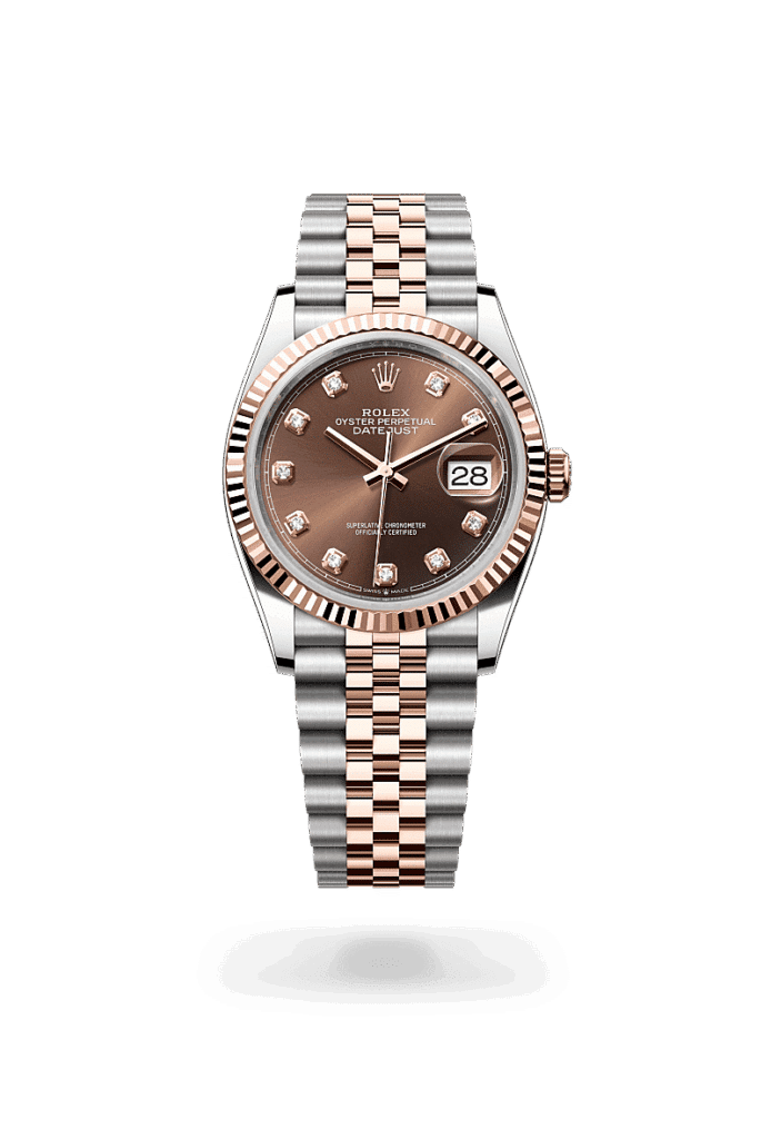 Rolex Datejust 36 in Edelstahl Oystersteel und Everose-Gold mit Diamanten, M126231-0053 – Juwelier Weinmayr