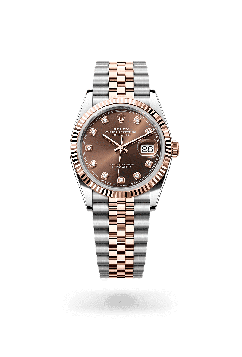 Rolex Datejust 36 in Edelstahl Oystersteel und Everose-Gold mit Diamanten, M126231-0053 – Juwelier Weinmayr