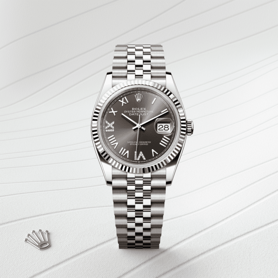 Rolex Datejust 36 in Edelstahl Oystersteel und Weißgold mit Diamanten, M126234-0071 – Juwelier Weinmayr – Galerie 1