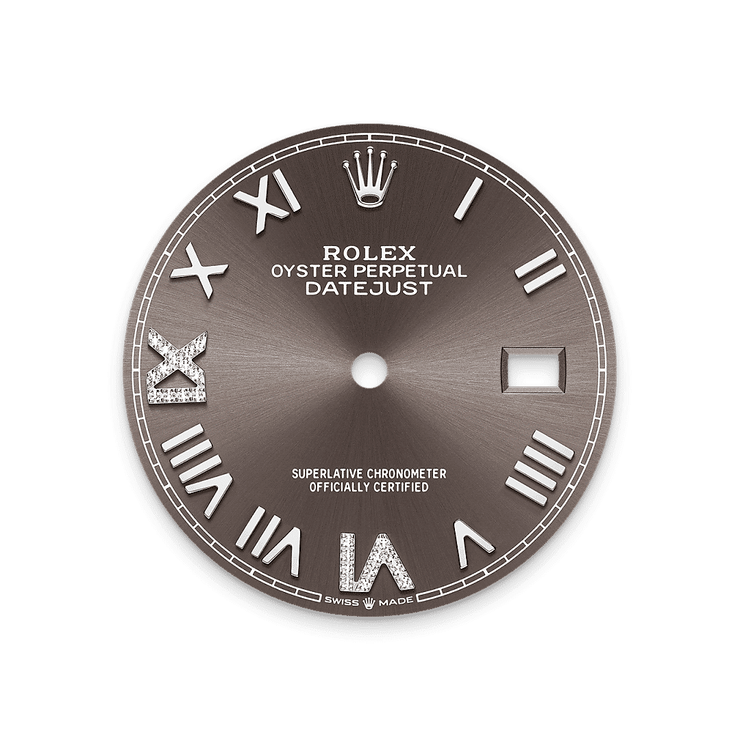 Rolex Datejust 36 in Edelstahl Oystersteel und Weißgold mit Diamanten, M126234-0071 – Juwelier Weinmayr – Zifferblatt dark grey