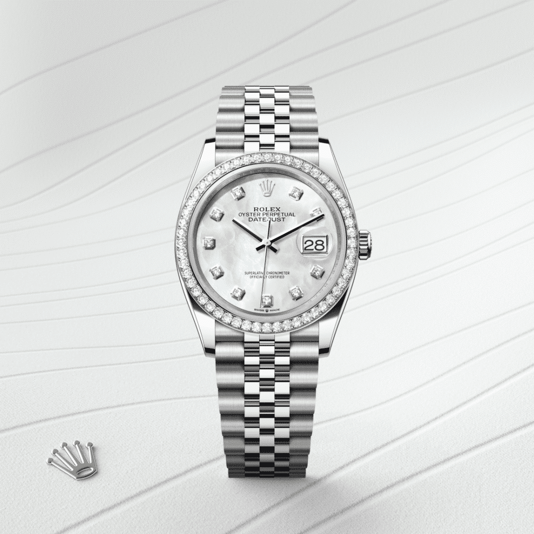Rolex Datejust 36 in Edelstahl Oystersteel und Weißgold mit Diamanten, M126284RBR-0011 – Juwelier Weinmayr – Galerie 1