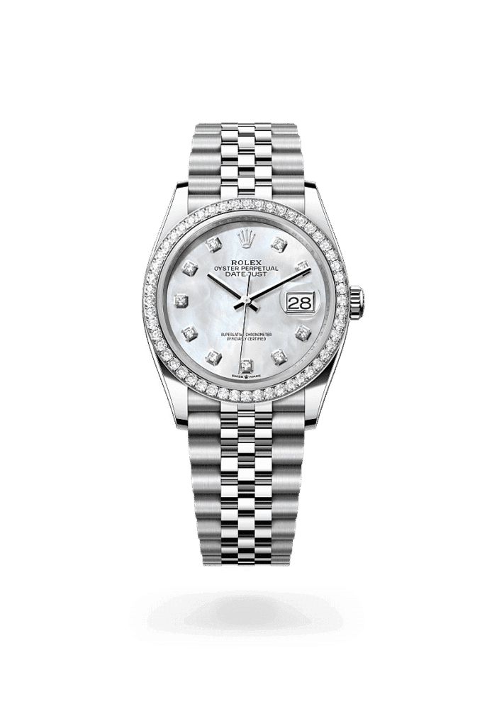 Rolex Datejust 36 in Edelstahl Oystersteel und Weißgold mit Diamanten, M126284RBR-0011 – Juwelier Weinmayr
