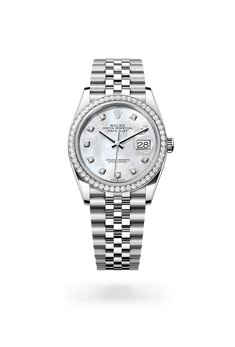 Rolex Datejust 36 in Edelstahl Oystersteel und Weißgold mit Diamanten, M126284RBR-0011 – Juwelier Weinmayr