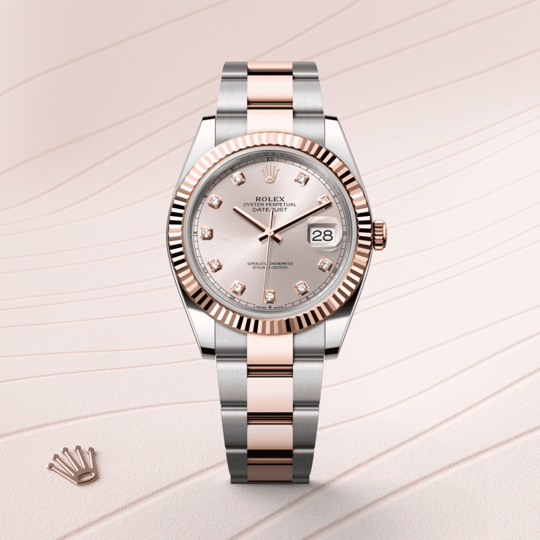 Rolex Datejust 41 in Edelstahl Oystersteel und Everose-Gold mit Diamanten, M126331-0007 – Juwelier Weinmayr – Galerie 1