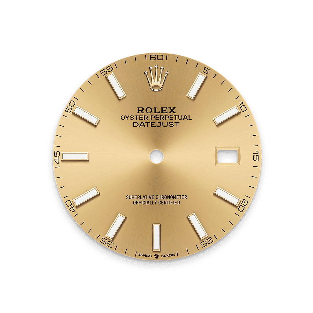 Rolex Datejust 41 in Edelstahl Oystersteel und Gelbgold, M126333-0010 – Juwelier Weinmayr – Champagner­farbenes Zifferblatt