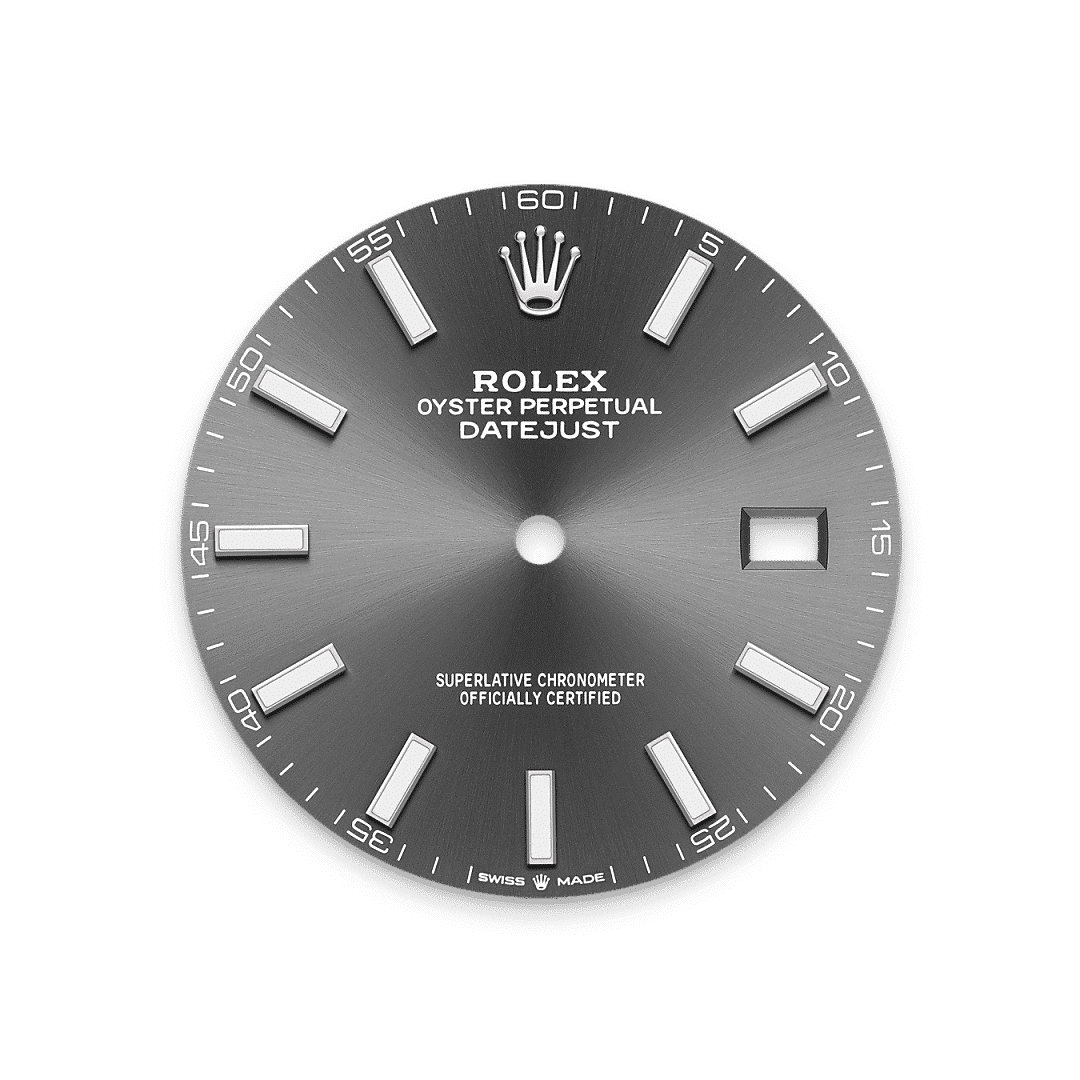 Rolex Datejust 41 in Edelstahl Oystersteel und Weißgold, M126334-0014 – Juwelier Weinmayr – Schiefergraues Zifferblatt