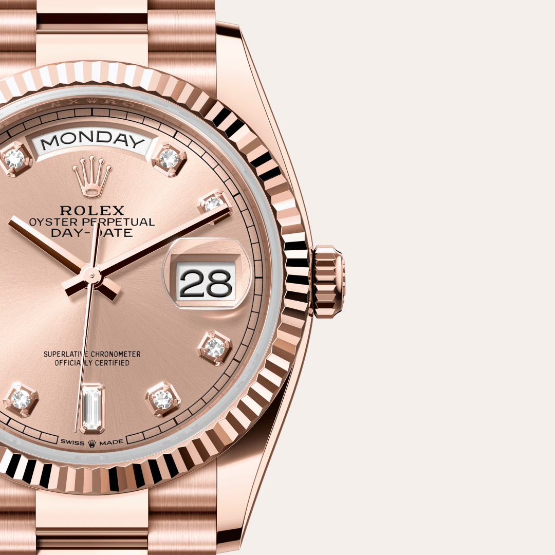 Rolex Day-Date 36 in 18 Karat Everose-Gold mit Diamanten, M128235-0009 – Juwelier Weinmayr – Galerie 3
