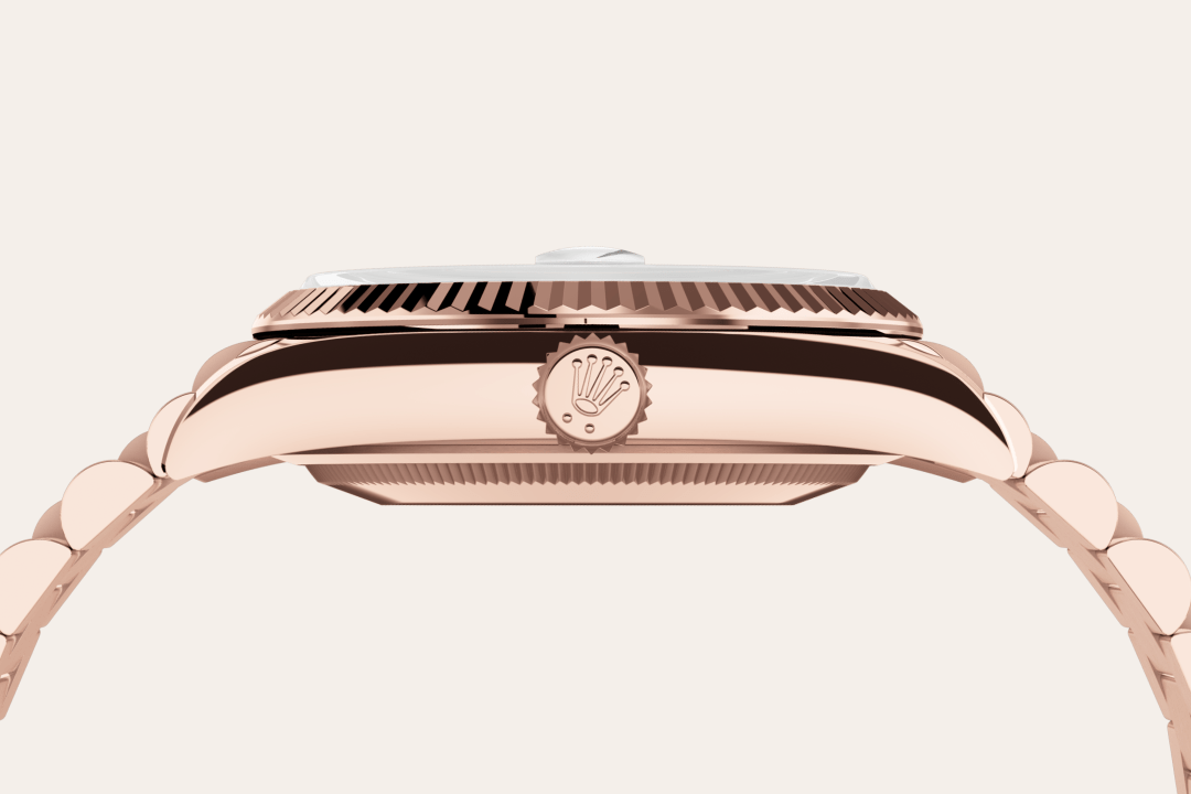 Rolex Day-Date 36 in 18 Karat Everose-Gold mit Diamanten, M128235-0009 – Juwelier Weinmayr – 18 Karat Everose-Gold
