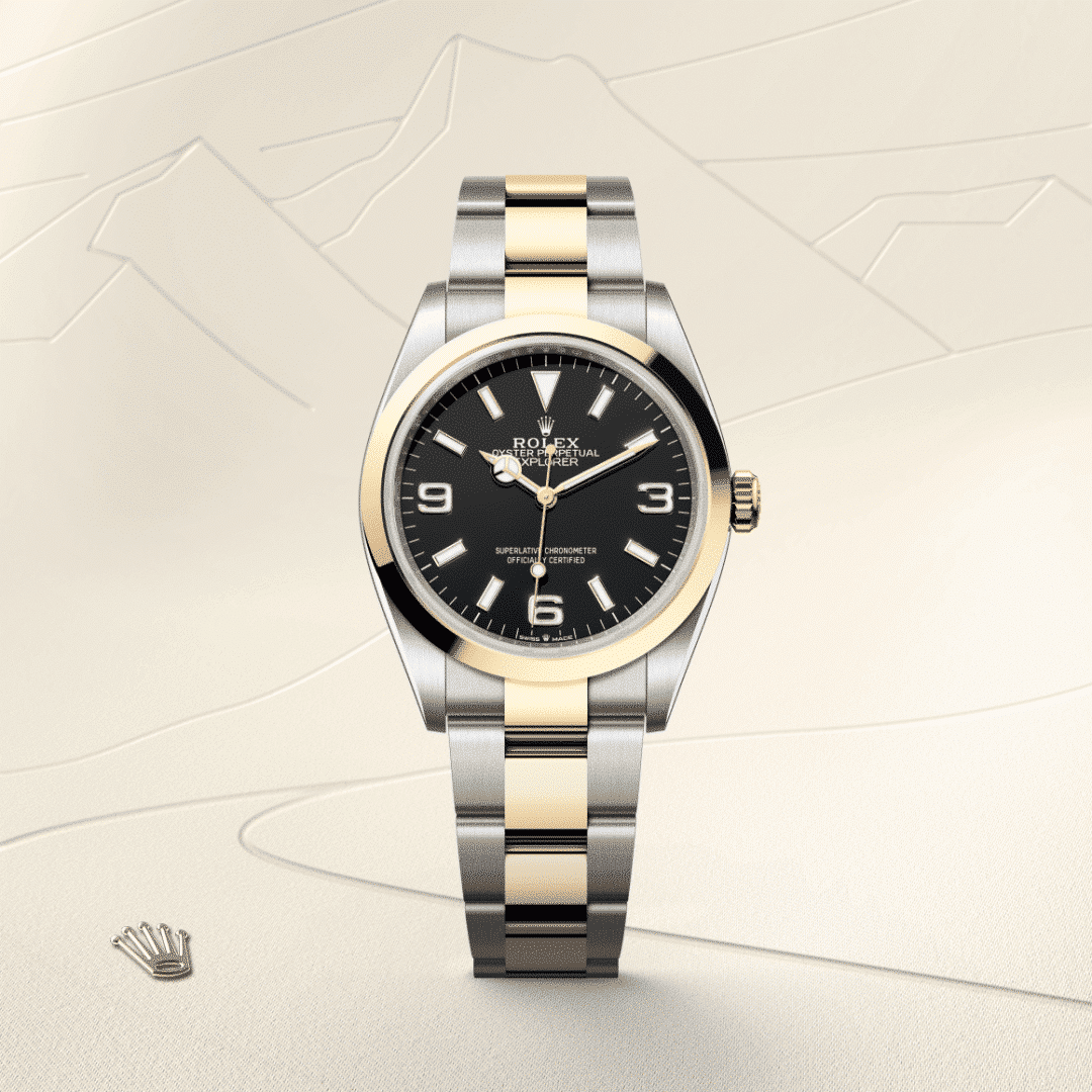 Rolex Explorer 36 in Edelstahl Oystersteel und Gelbgold, M124273-0001 – Juwelier Weinmayr – Galerie 1