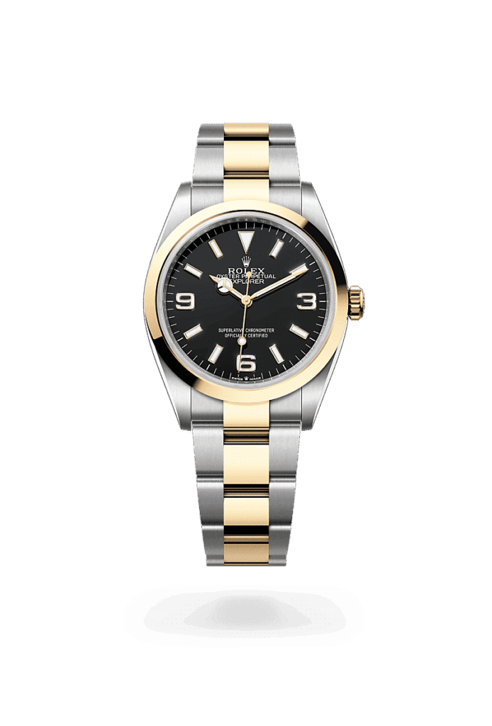 Rolex Explorer 36 in Edelstahl Oystersteel und Gelbgold, M124273-0001 – Juwelier Weinmayr