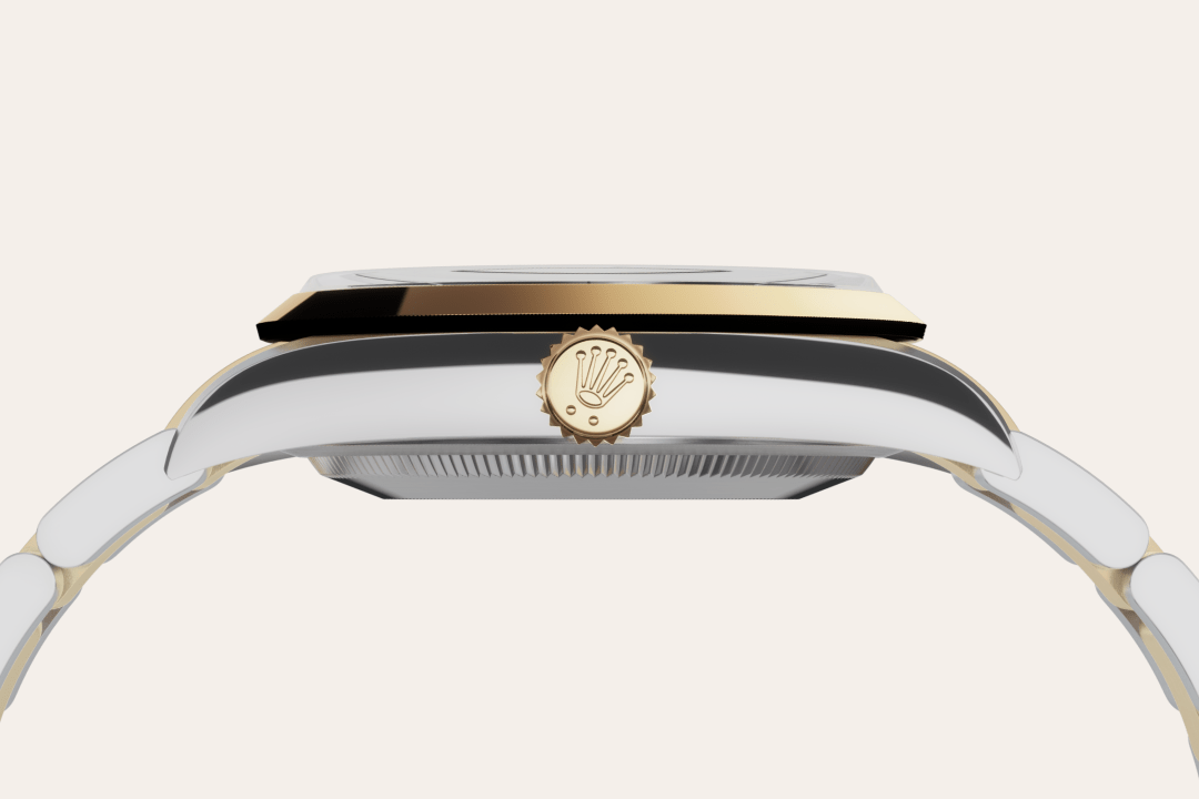 Rolex Explorer 36 in Edelstahl Oystersteel und Gelbgold, M124273-0001 – Juwelier Weinmayr – Rolesor gelb