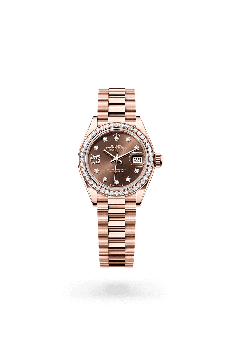 Rolex Lady-Datejust in 18 Karat Everose-Gold mit Diamanten, M279135RBR-0001 – Juwelier Weinmayr