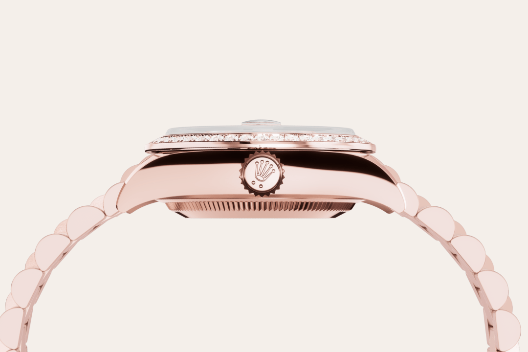 Rolex Lady-Datejust in 18 Karat Everose-Gold mit Diamanten, M279135RBR-0001 – Juwelier Weinmayr – 18 Karat Everose-Gold