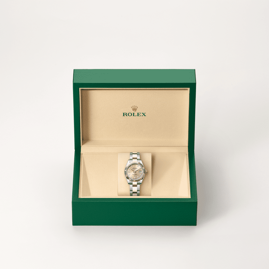 Rolex Lady-Datejust in Edelstahl Oystersteel und Everose-Gold mit Diamanten, M279171-0028 – Juwelier Weinmayr – Galerie 2