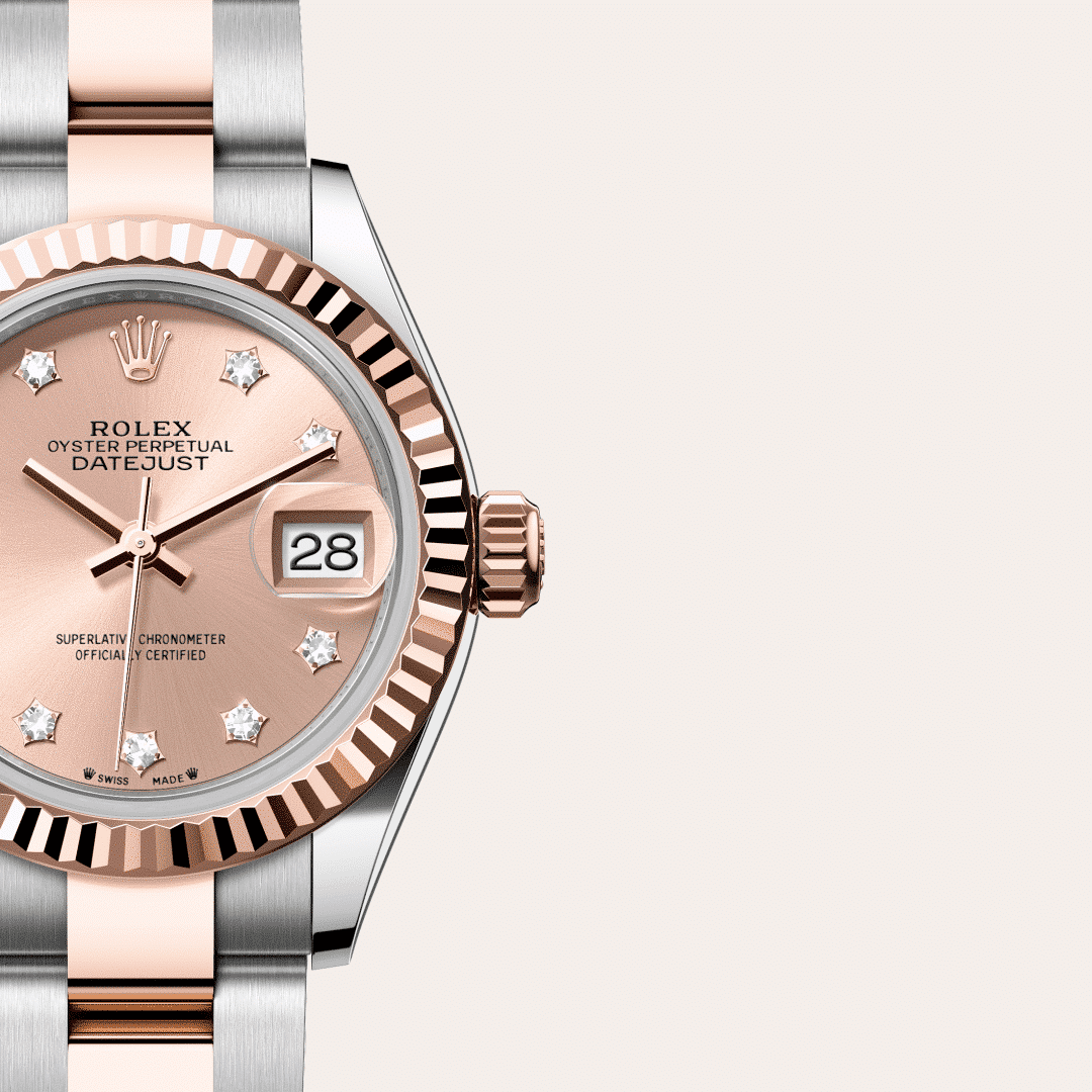 Rolex Lady-Datejust in Edelstahl Oystersteel und Everose-Gold mit Diamanten, M279171-0028 – Juwelier Weinmayr – Galerie 3