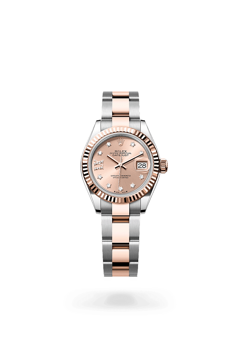 Rolex Lady-Datejust in Edelstahl Oystersteel und Everose-Gold mit Diamanten, M279171-0028 – Juwelier Weinmayr