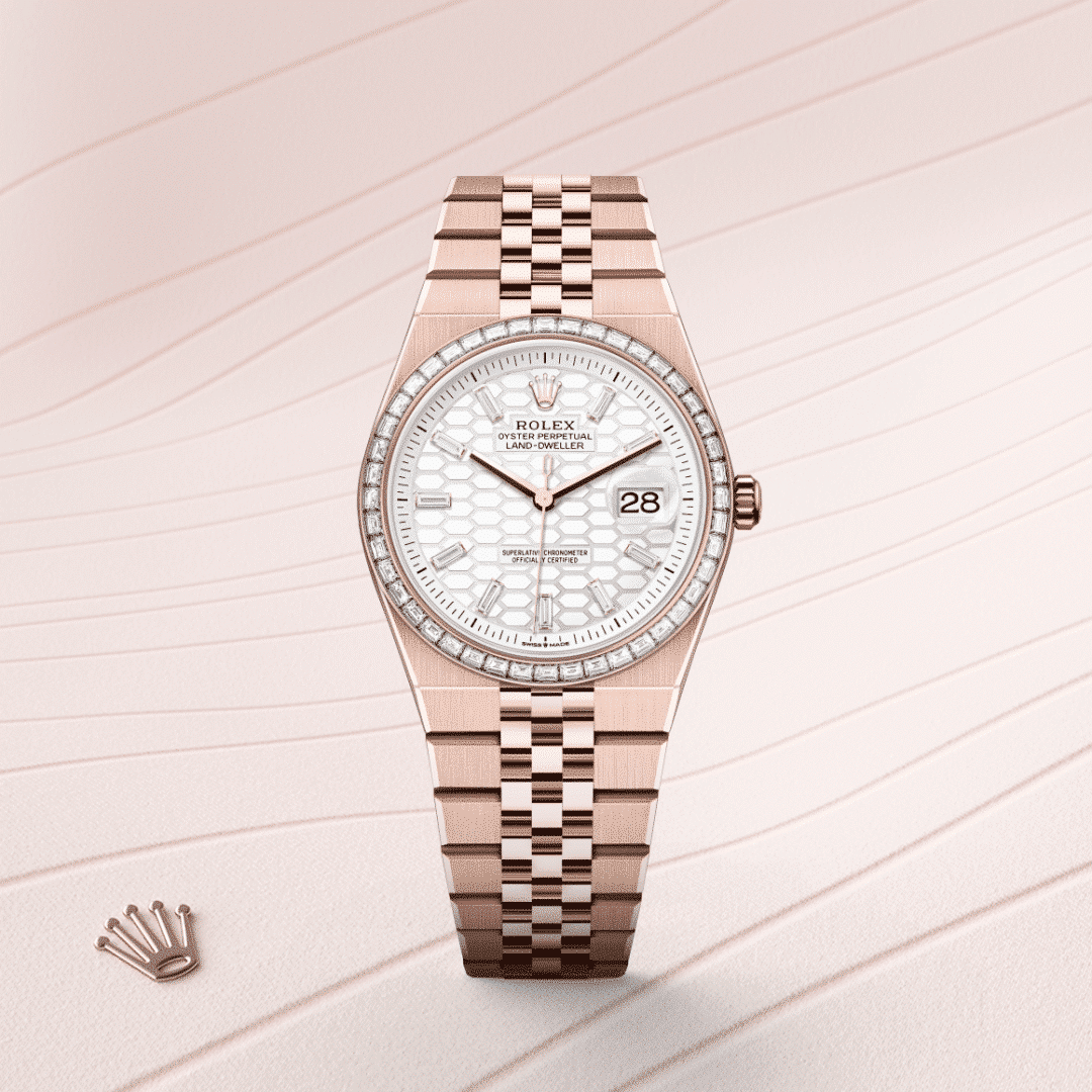 Rolex Land-Dweller 36 in 18 Karat Everose-Gold mit Diamanten, M127285TBR-0002 – Juwelier Weinmayr – Galerie 1