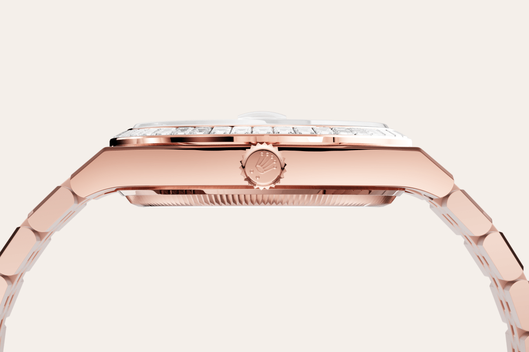 Rolex Land-Dweller 36 in 18 Karat Everose-Gold mit Diamanten, M127285TBR-0002 – Juwelier Weinmayr – 18 Karat Everose-Gold