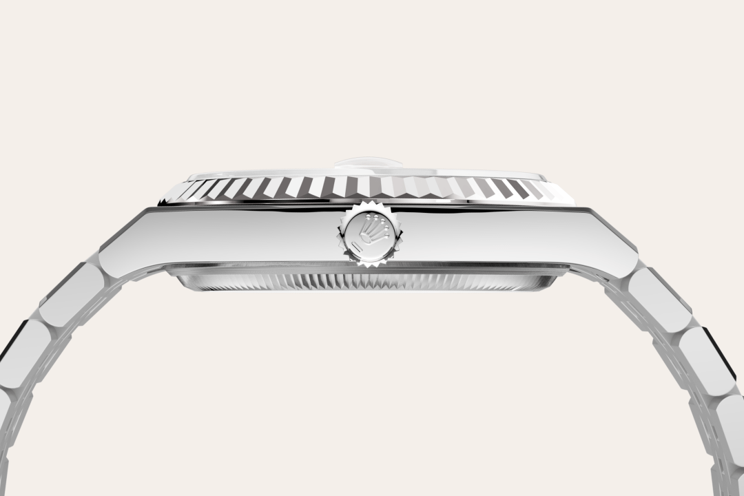 Rolex Land-Dweller 36 in Edelstahl Oystersteel und Weißgold, M127234-0001 – Juwelier Weinmayr – Rolesor weiß