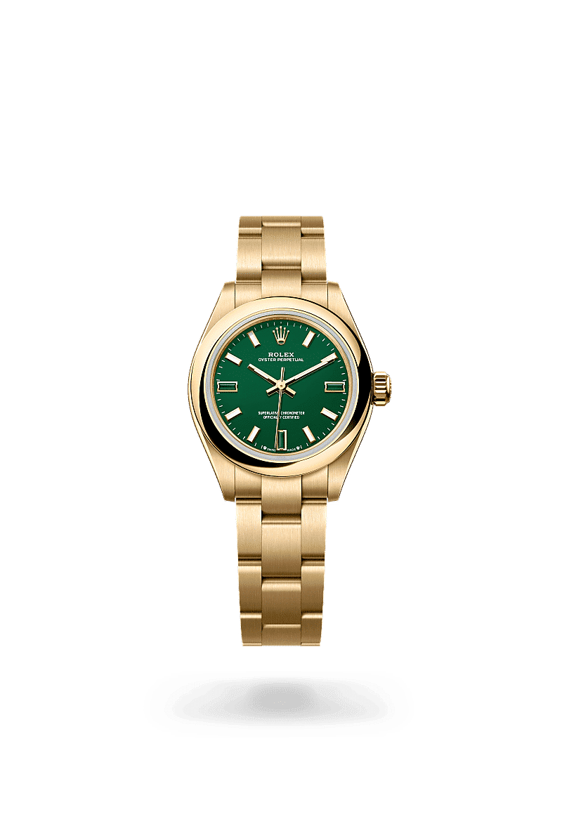 Rolex Oyster Perpetual 28 in 18 Karat Gelbgold, M276208-0002 – Juwelier Weinmayr