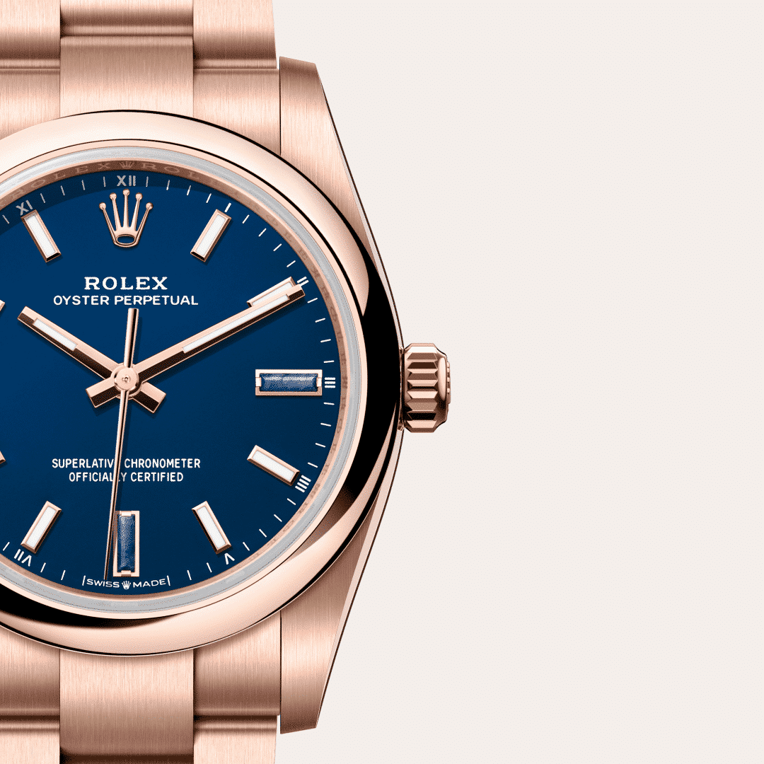 Rolex Oyster Perpetual 34 in 18 Karat Everose-Gold, M124205-0002 – Juwelier Weinmayr – Galerie 3